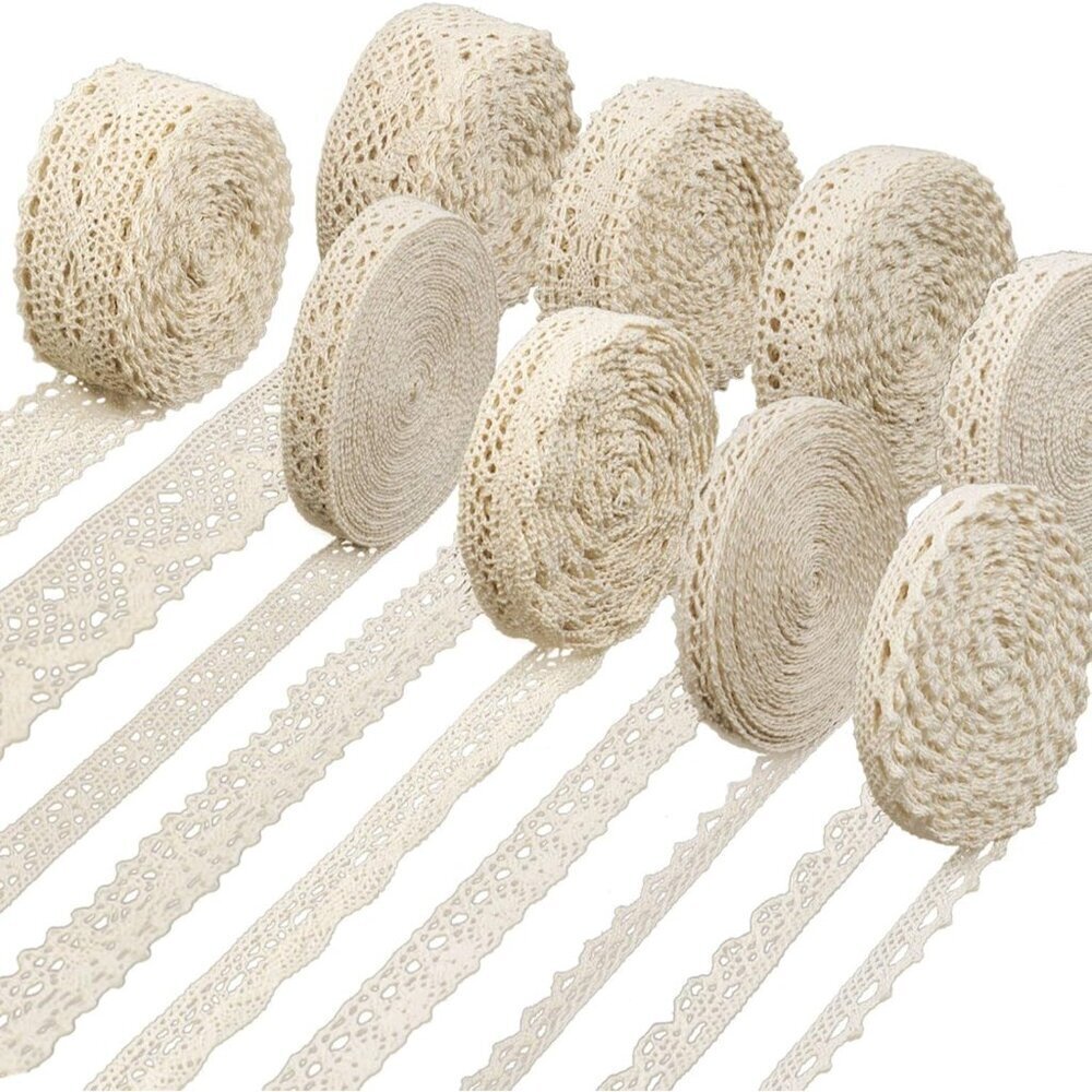 Vintage Cotton Lace Trim 45 Yards Crochet Craft Ribbon